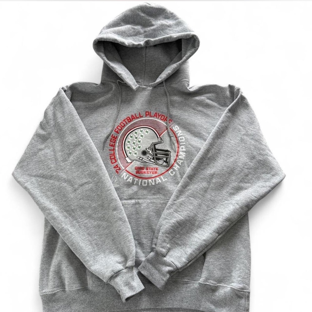 Hanes Gray Ohio State College Football National Champions Hoodie